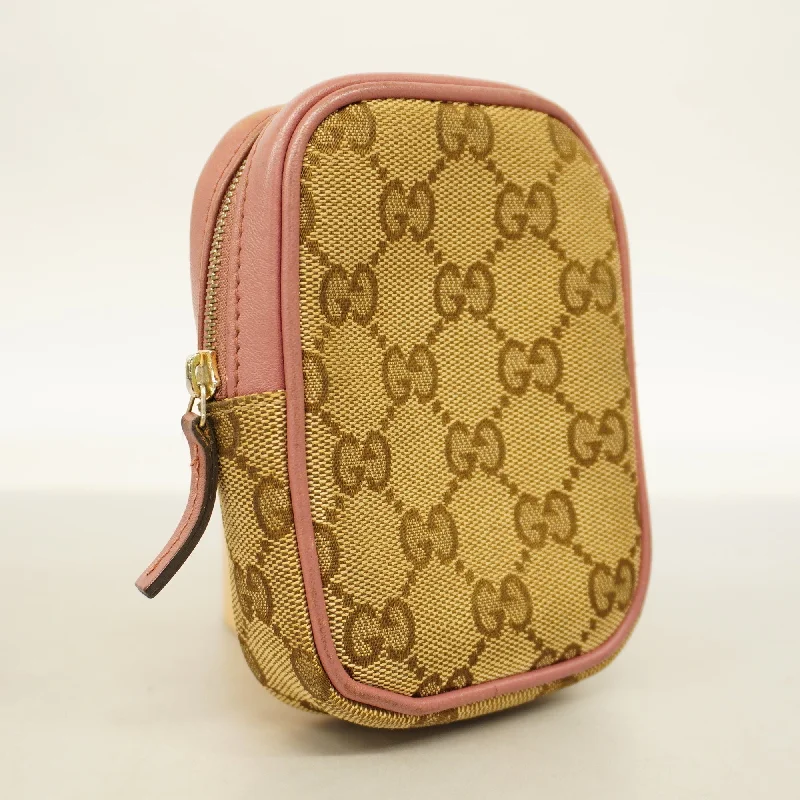 Women Gucci tote bags in GG Supreme canvas for a branded feelGUCCIAuth  Pouch 548393 Women's GG Canvas,Leather Beige,Pink