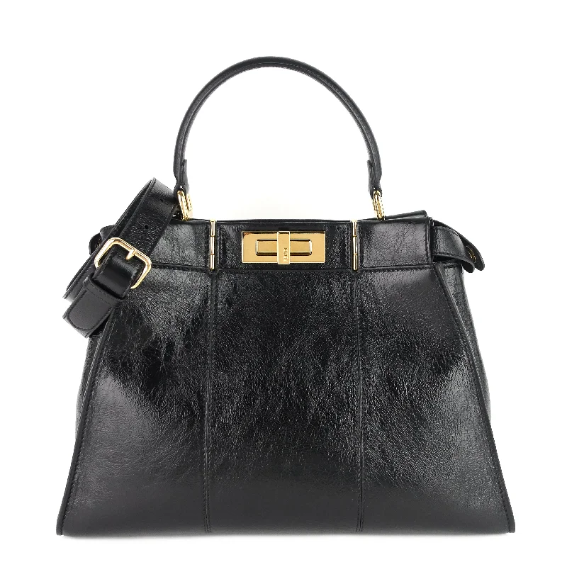 Fendi bags with a detachable makeup pouch inside for beauty - conscious usersPeekaboo Medium Lambskin Leather Bag