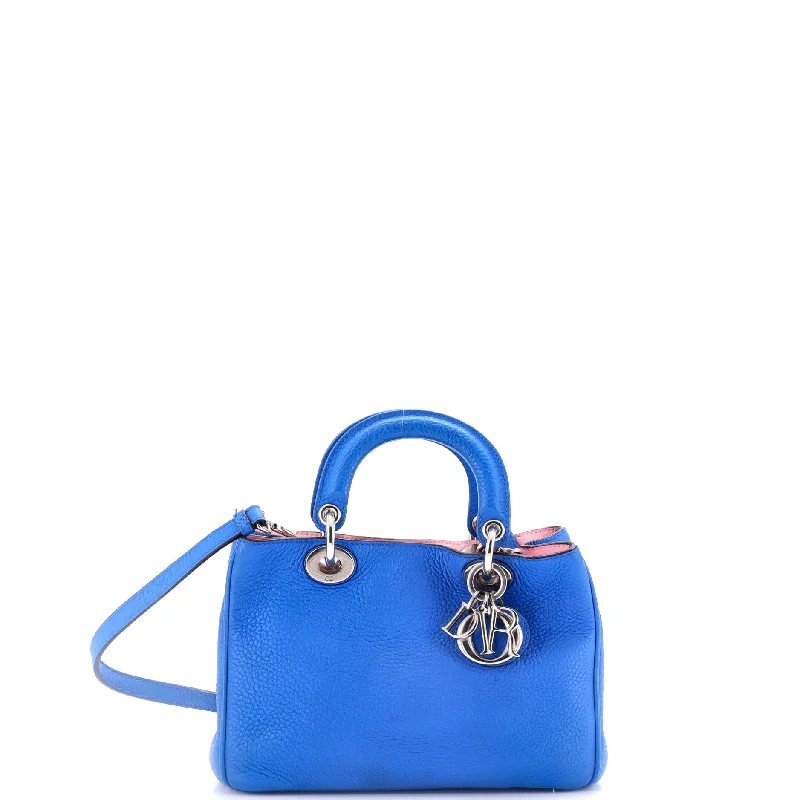 Christian Dior tote bags with a double - handle and shoulder - strap optionDiorissimo Tote Pebbled Leather Mini