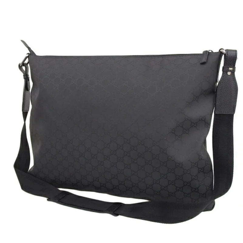 Ladies Gucci shoulder bags with a single - handle designGUCCI GG Nylon Shoulder Bag 190628 Black Ladies