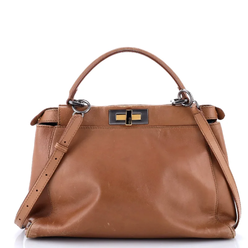 Fendi By The Way bags with a suede interior lining for a luxurious and soft feelPeekaboo Bag Soft Leather Regular