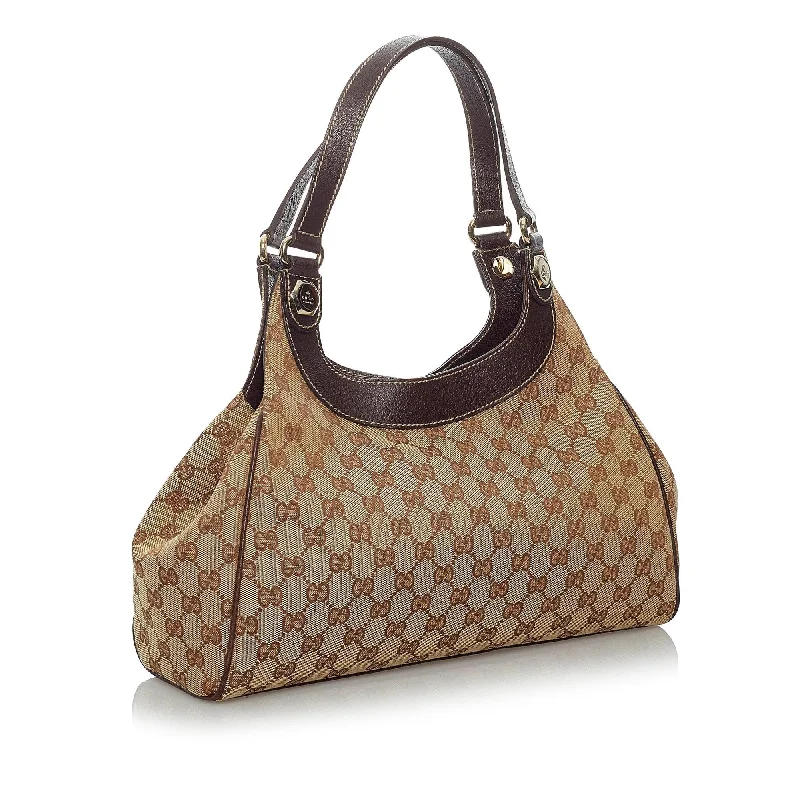 Gucci handbags for women with a patent - leather finishGucci GG Canvas Charmy Shoulder Bag (29429)