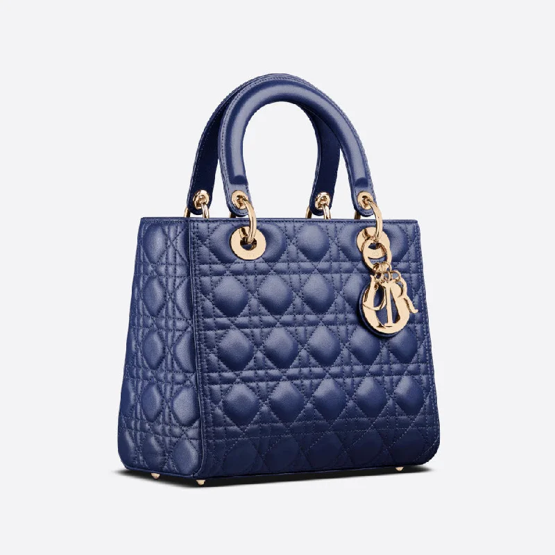 Christian Dior tote bags with a double - handle and shoulder - strap optionMEDIUM LADY DIOR BAG