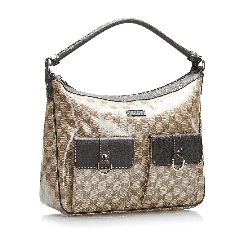 Women Gucci Sylvie bags with a leather - wrapped handleGucci GG Crystal Abbey Shoulder Bag (SHG-RbiUo2)