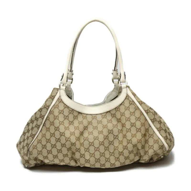 Gucci Dionysus bags for women with tiger - head claspsGUCCI Sookie Canvas x Calf GG 189835  Beige White Tote Bag