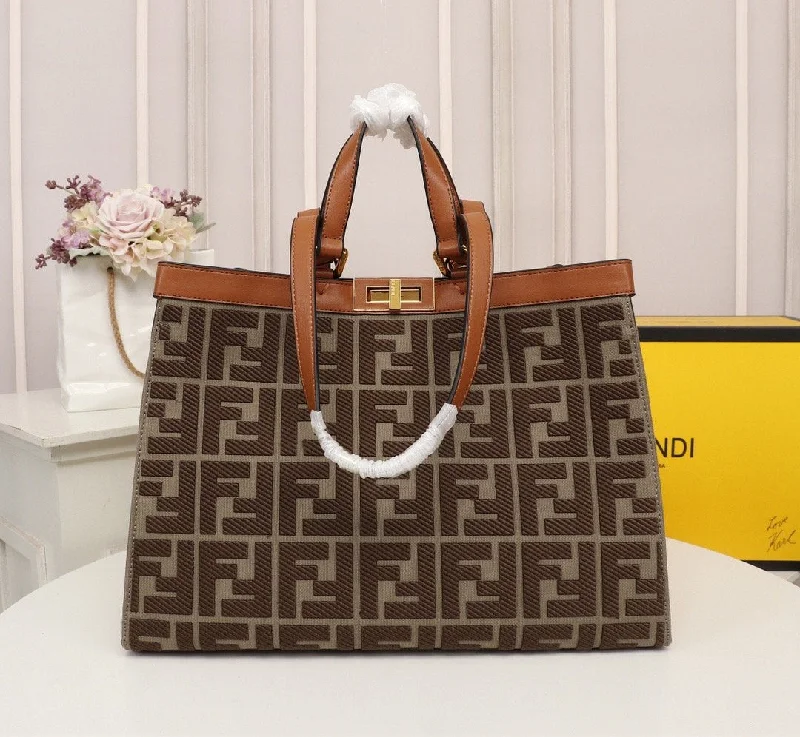 Fendi tote bags with a snap - button closure and a decorative charm for a fashionable and personalized lookEN   Designer bags by Fendi 087