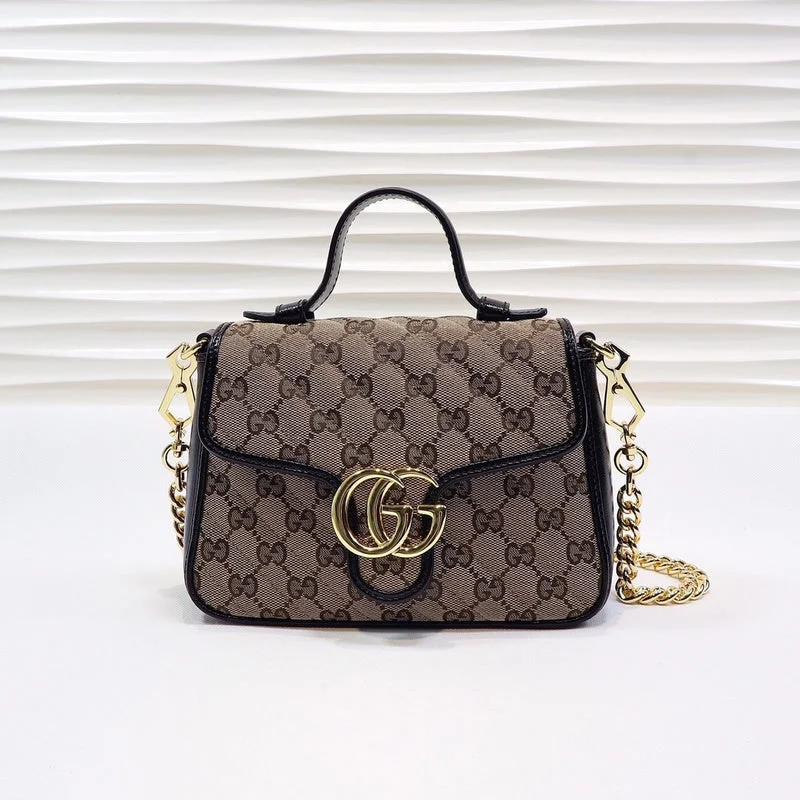 Women Gucci bags with a chain - link trim and a leather bodyWF - Gucci Bags - 1388