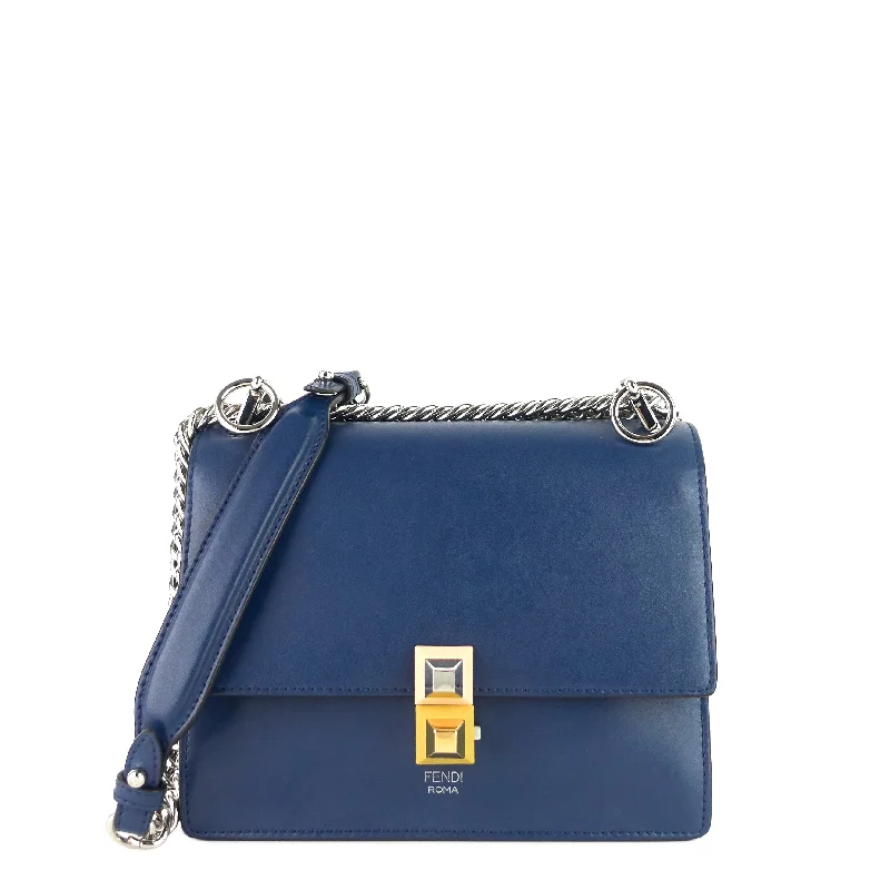 Fendi crossbody bags with a keychain holder for practicality and easy access to keysKan I Small Calfskin Leather Bag