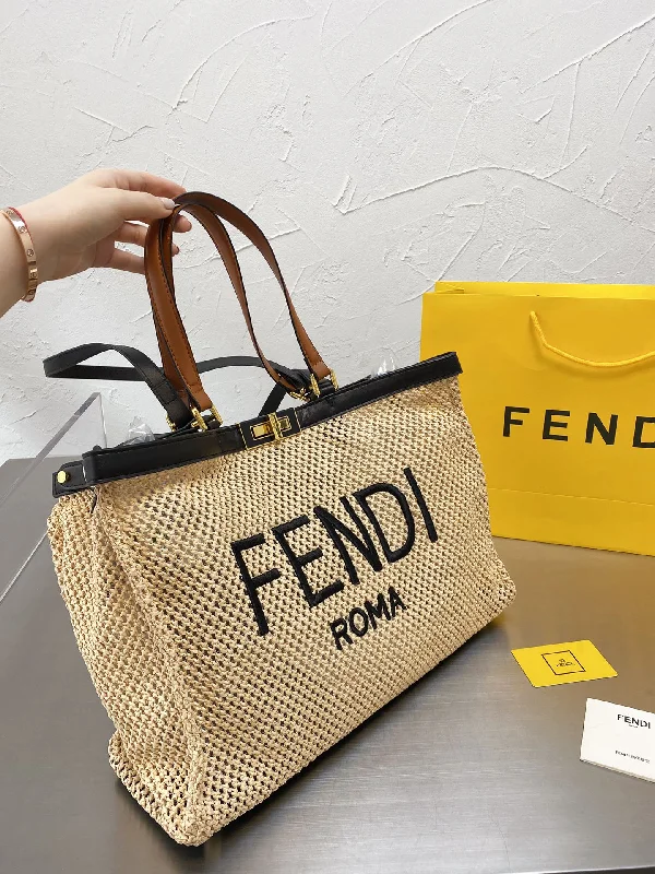 Fendi Sunshine Shopper bags with a contrast - stitched handle for a unique and stylish lookEN   Designer bags by Fendi 114