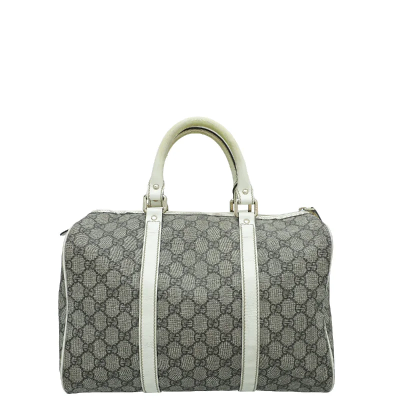 Women Gucci Sylvie bags with a detachable ribbon detailGucci Bicolor GG Supreme Joy Boston Medium Bag