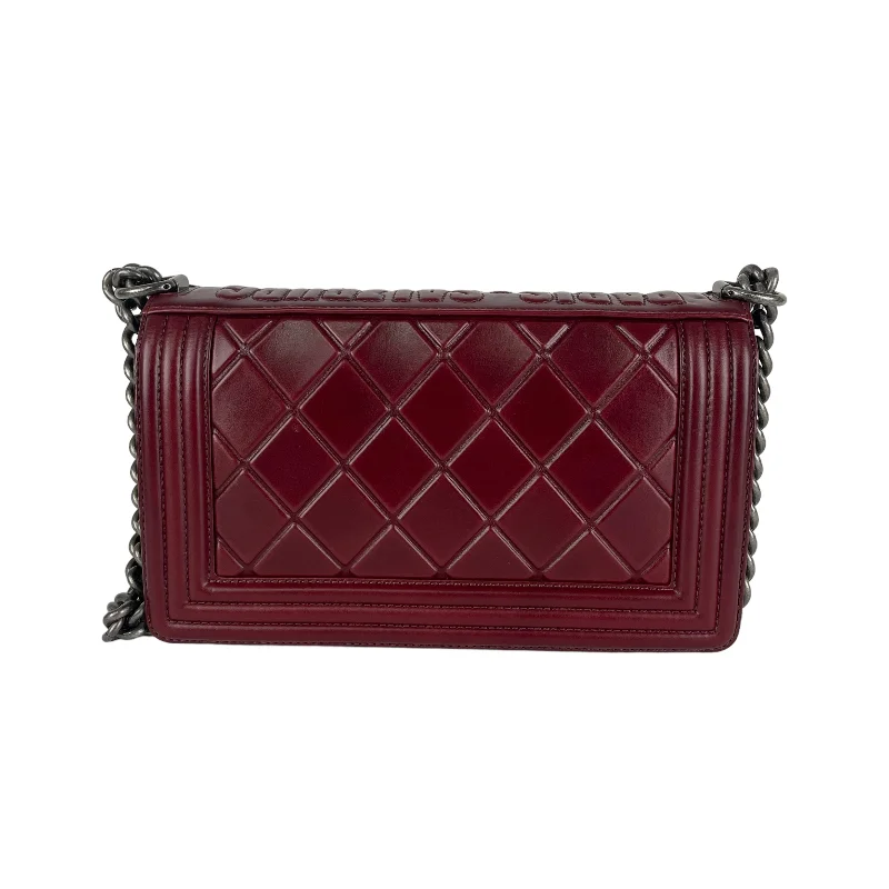 Chanel Classic Flap Bag for Evening PartyChanel Old Medium Boy Burgundy