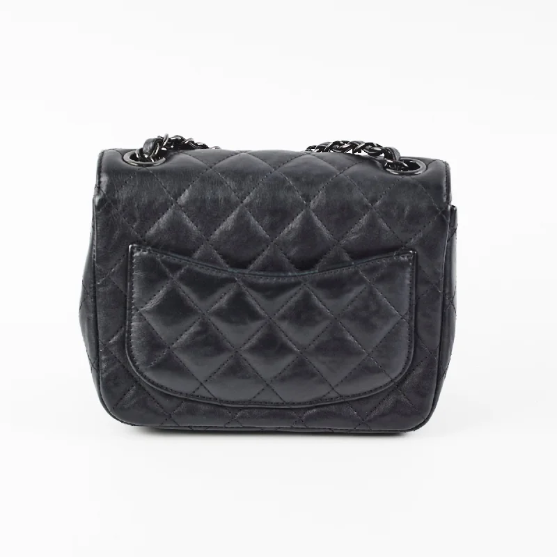 Chanel bags with classic and elegant designsChanel Mini Square Calfskin So Black