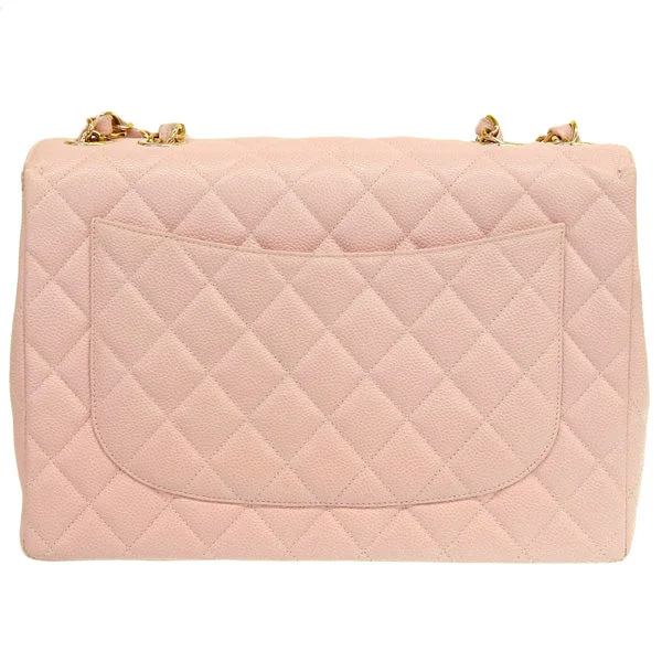 Chanel bags for the minimalist fashionCHANEL Around 2001 Made Classic Flap Chain Bag Jumbo Baby Pink