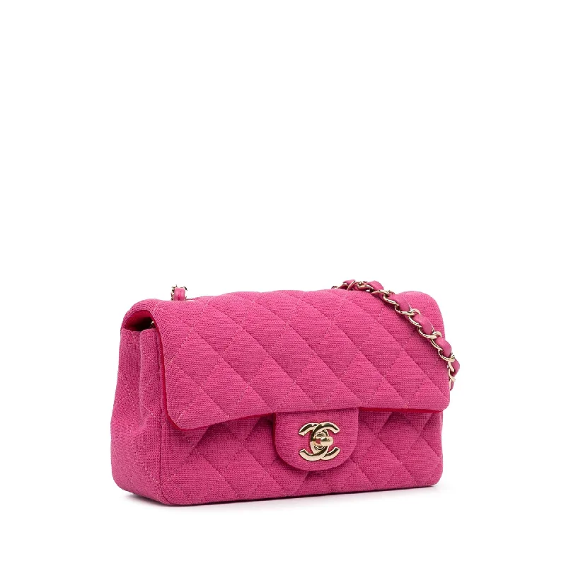 Chanel bags with iconic stitching detailsChanel New Mini Classic Jersey Single Flap (RyexYA)