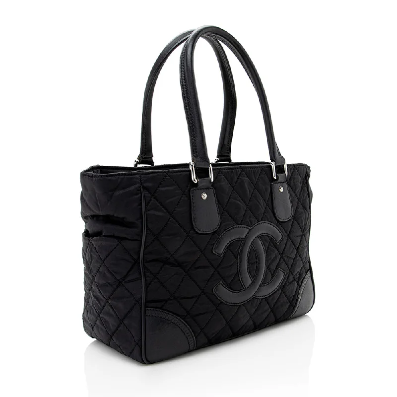 Chanel bags for those who value investment piecesChanel Nylon Paris New York Tote (17812)