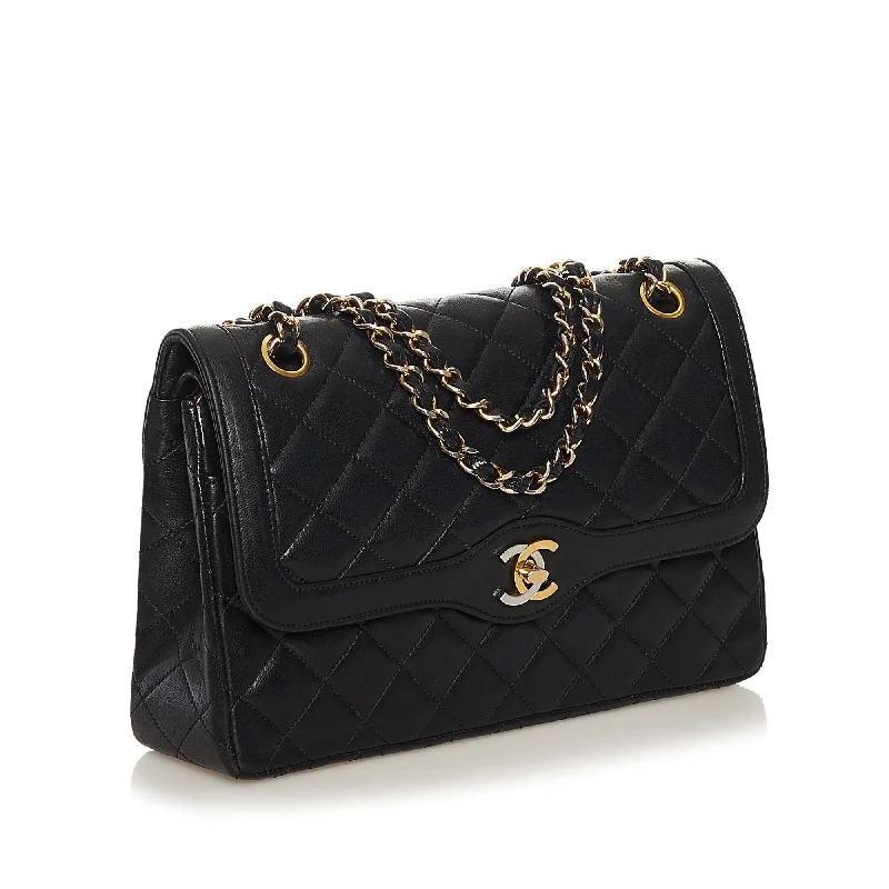 Chanel bags for a polished and professional appearanceChanel Paris Limited Edition Lambskin Double Flap Bag (35234)