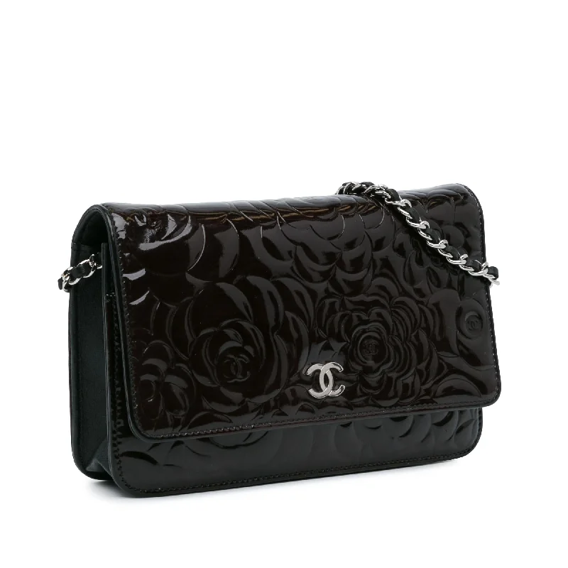 Chanel Chain Strap Handbag for Everyday UseChanel Patent Camellia Wallet On Chain (s5zcX3)