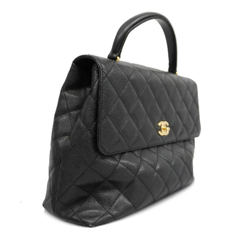 Chanel Black Handbag for Business MeetingsCHANELAuth  Matelasse Handbag Women's Caviar Leather Black